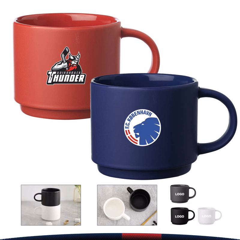 14 oz. Narfe Stackable Ceramic Mugs