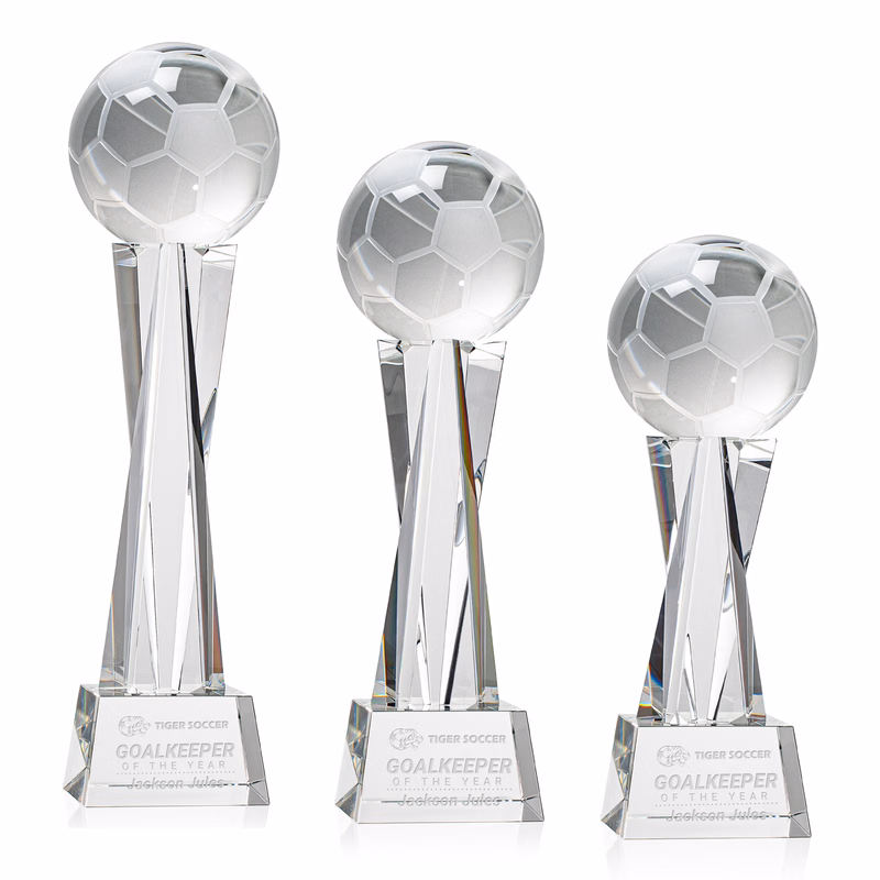 Soccer Ball Award on Grafton Base - Clear