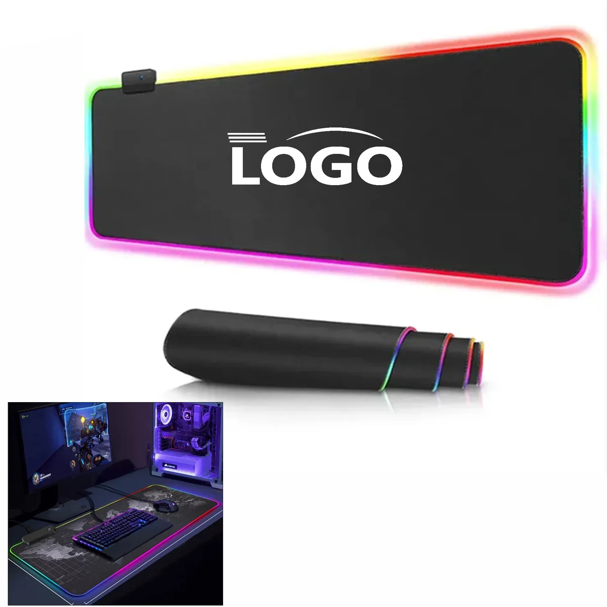 RGB Gaming Luminous Mouse Pad MOQ 10pcs 1
