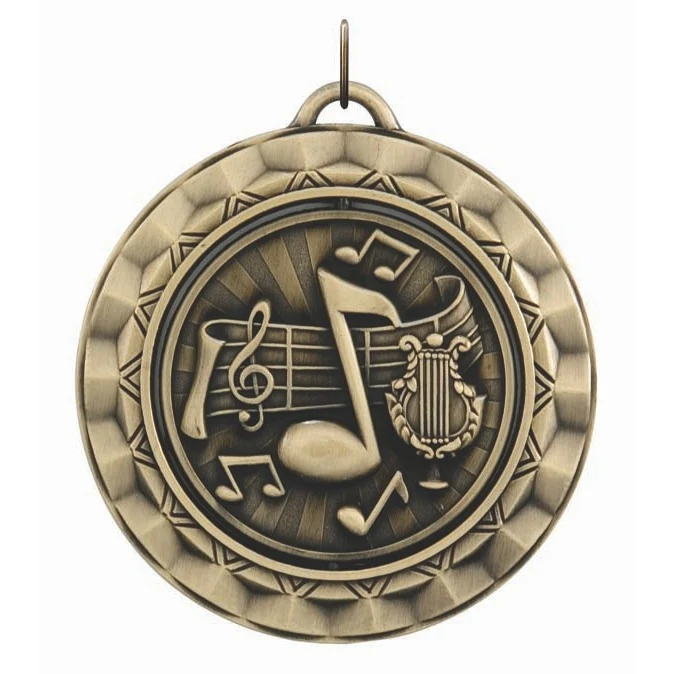 Music Spinner Medal, 2 5/16" 1