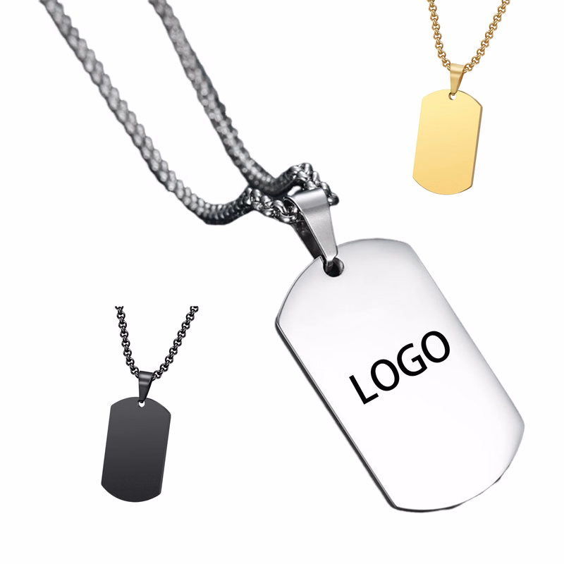 Stainless Steel Personalized Military Tag Necklace