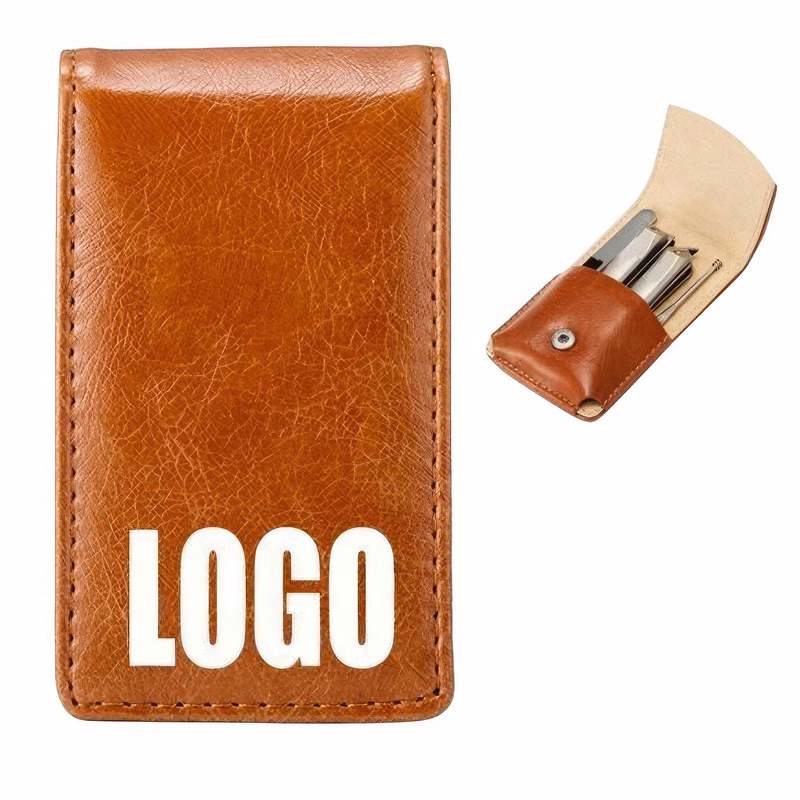 PU Leather Manicure Tool Case & Nail Clipper Pouch Bag