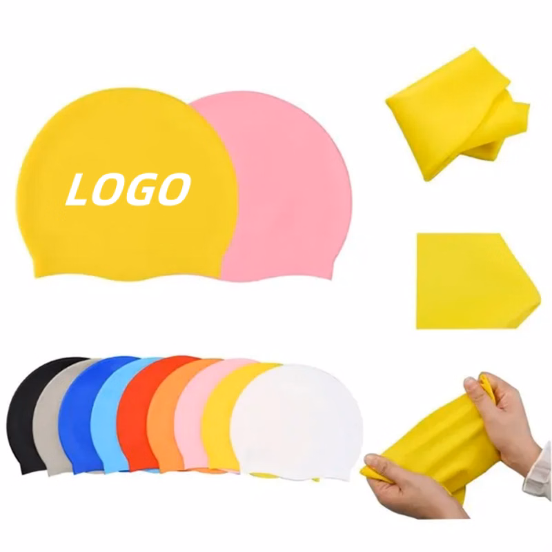 Colorful Adult Silicone Swimming Cap