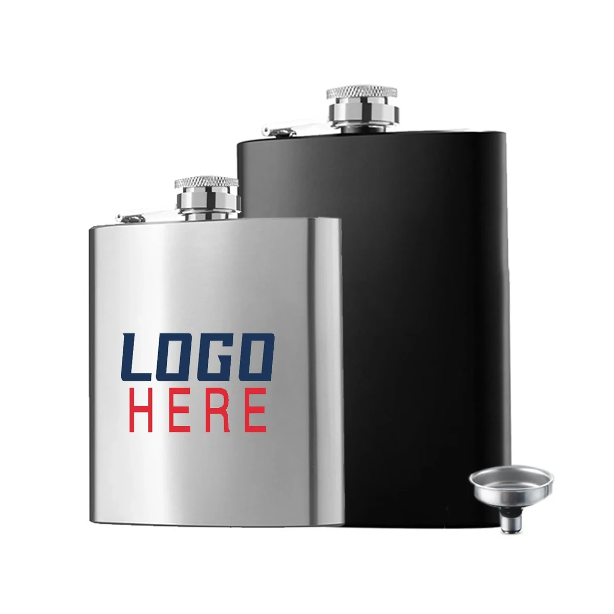 8Oz Laser Engraved Stainless Steel Hip Flask MOQ50pcs, custom water bottle with logo imprint 1