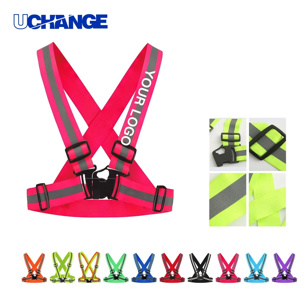 Polyester Safety Vest with Reflective Strips for Work Use 1