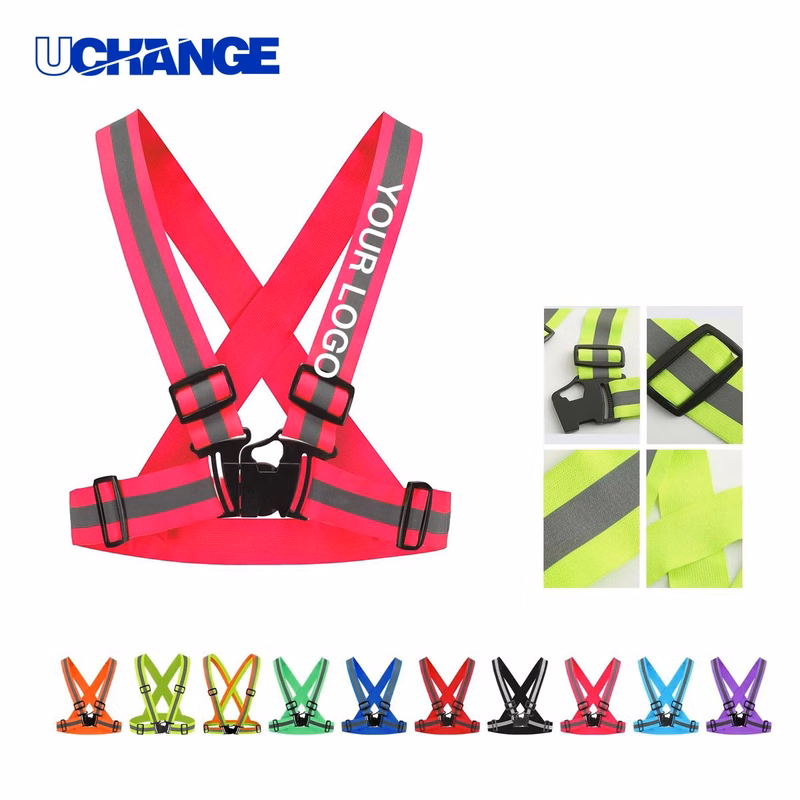 Polyester Safety Vest with Reflective Strips for Work Use