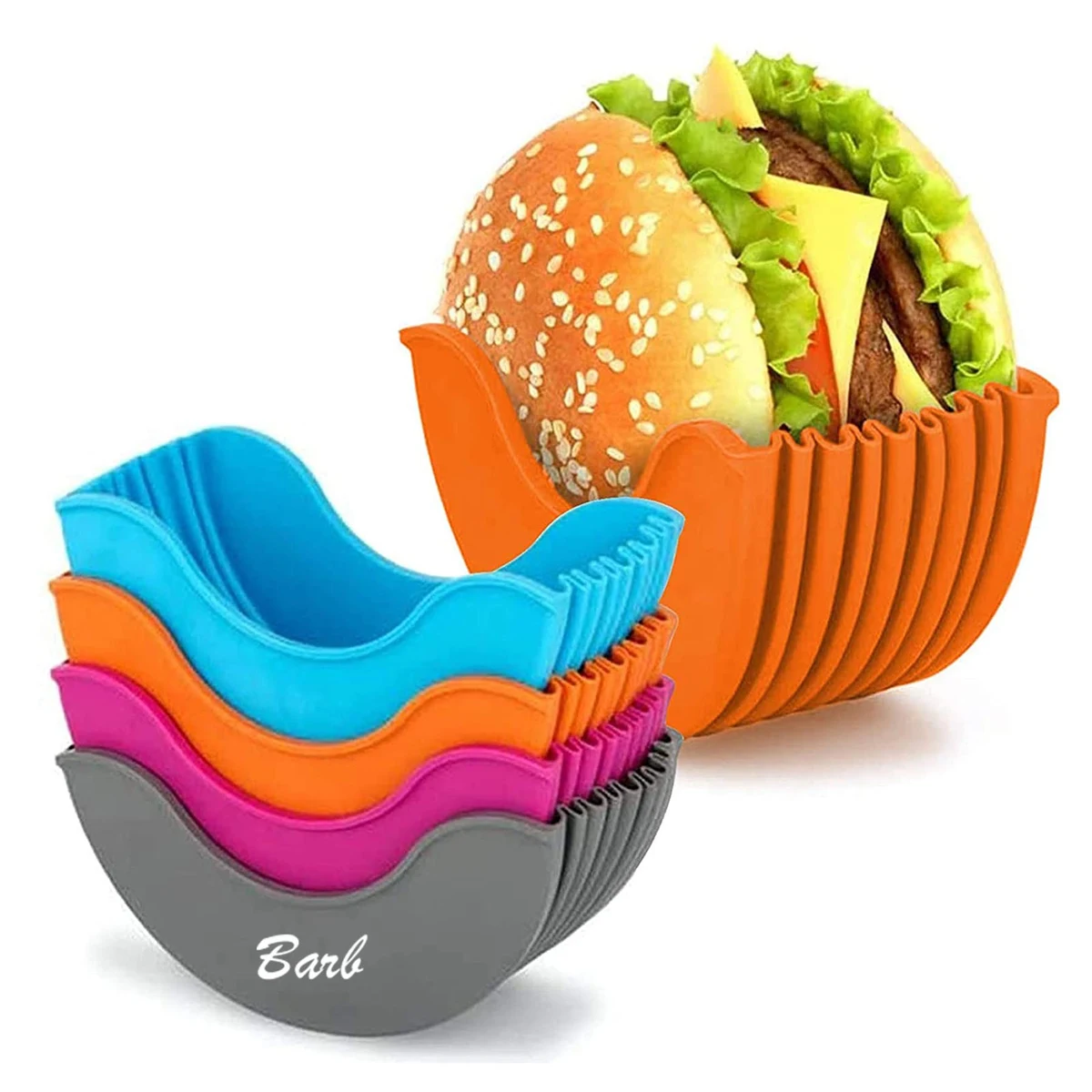 Silicone Adjustable Hamburger Buns Burger Holder 1
