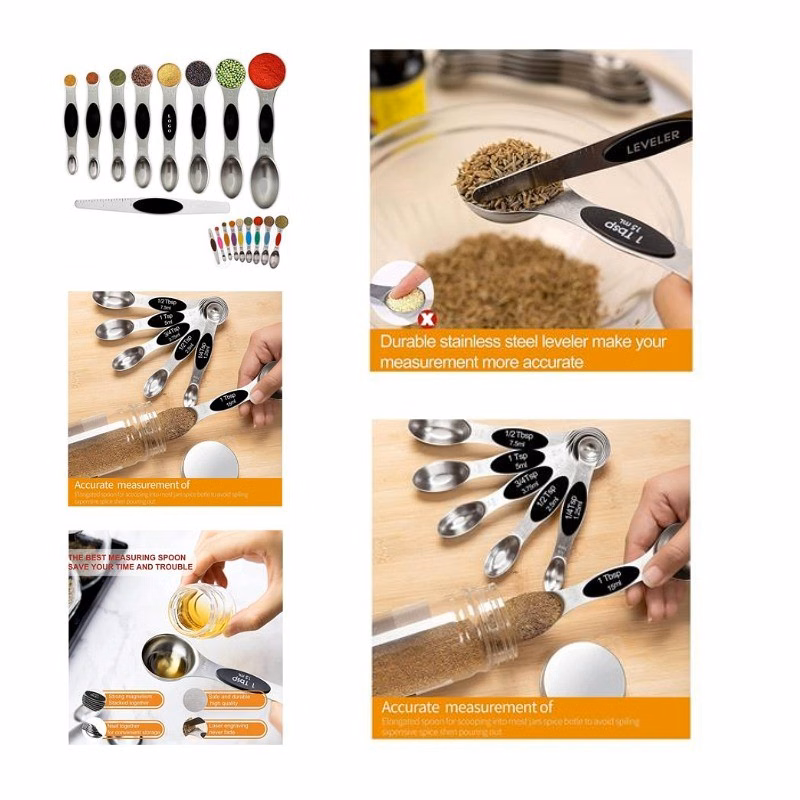 9 Pcs Magnetic Measuring Spoon