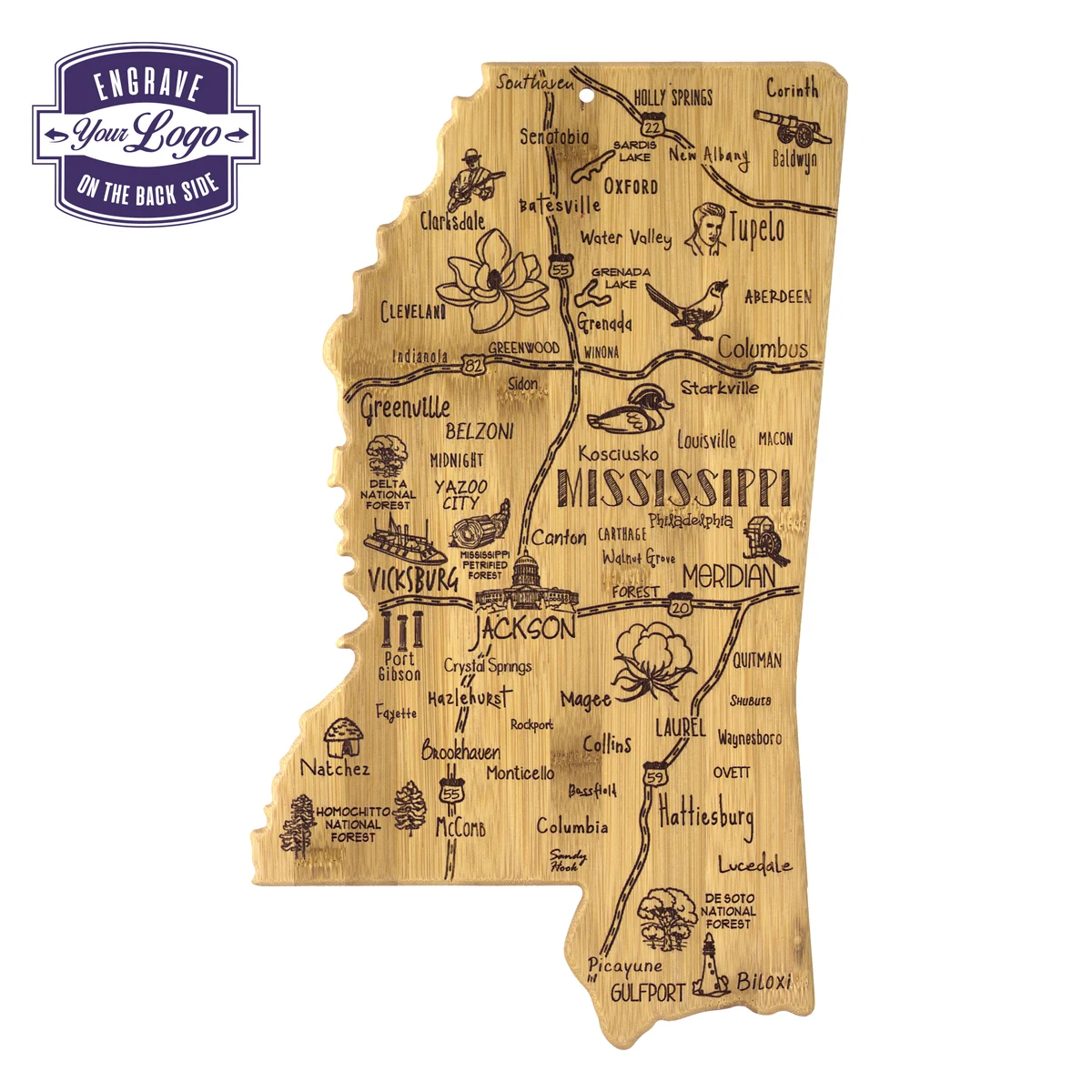 Destination Mississippi Cutting & Serving Board 1