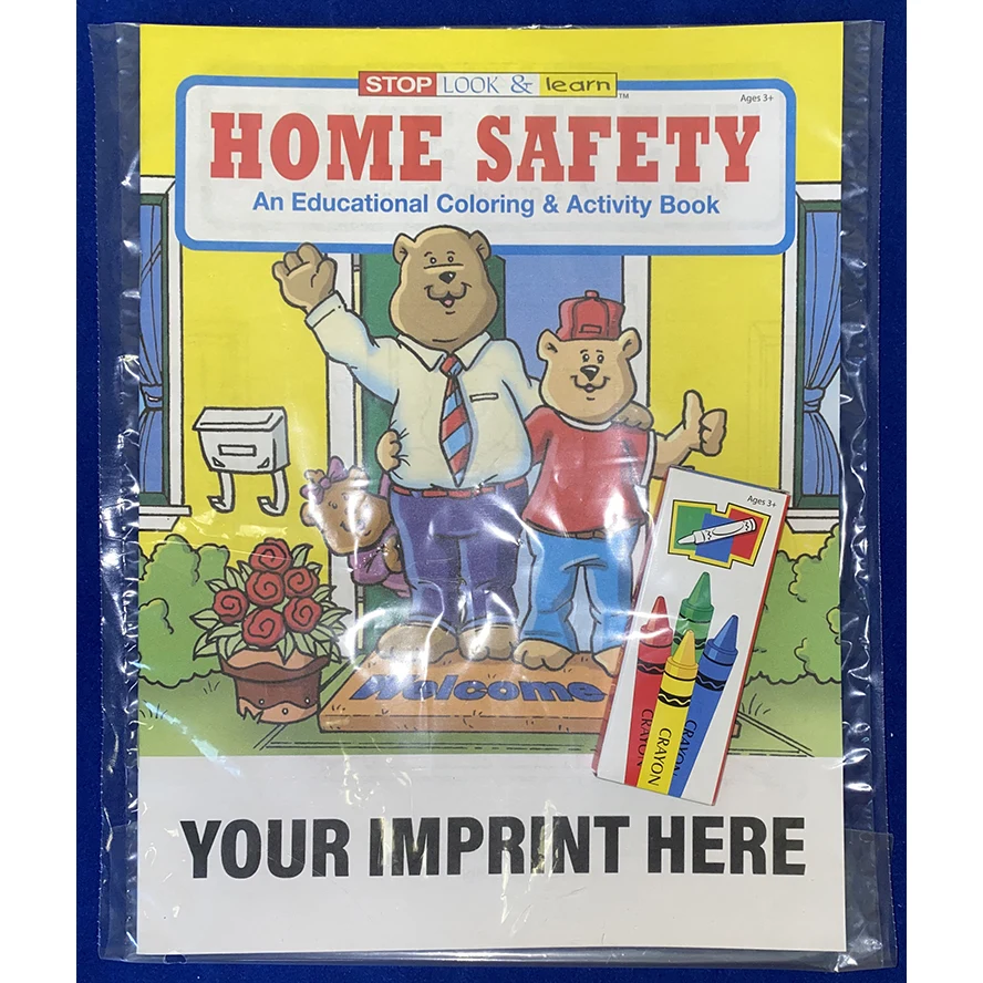 COLORING SET - Home Safety Coloring Book Fun Pack 1