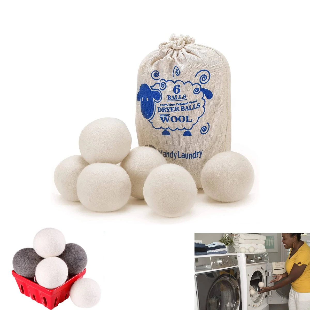 Pack Of 6Pcs Wool Dryer Balls 1