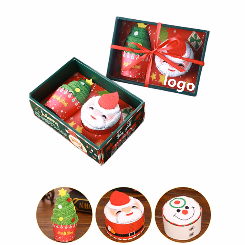 Christmas Tree Shaped Hand Towels Gift Towels