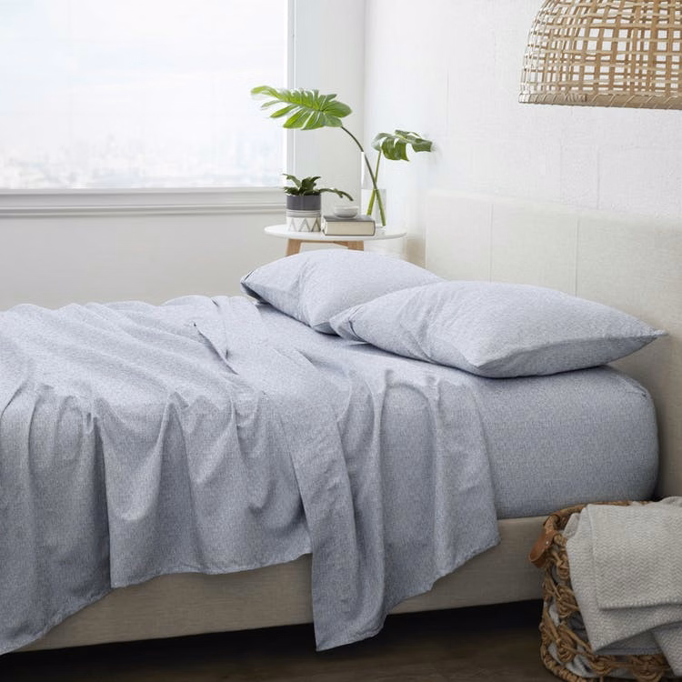 Premium Bed Sheets - Chambray Blue Cali King 4 Set