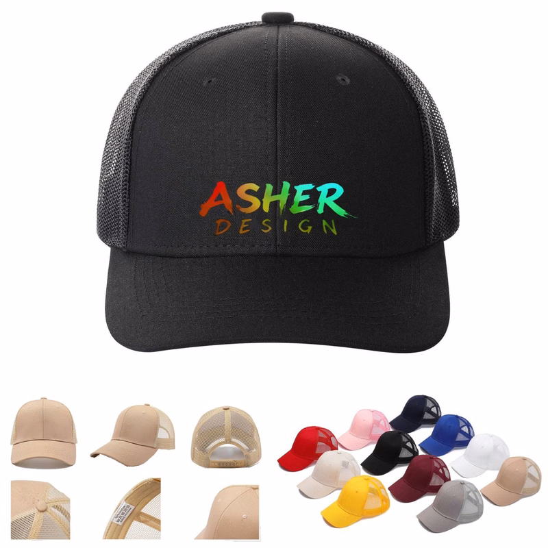 6-Panel Cotton Mesh Trucker Hat for Event