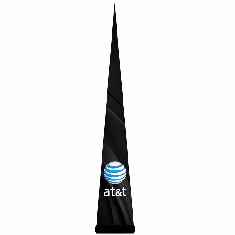 AirePin™ LED Inflatable Pillar, Cones_Black At_T - 7.5'H