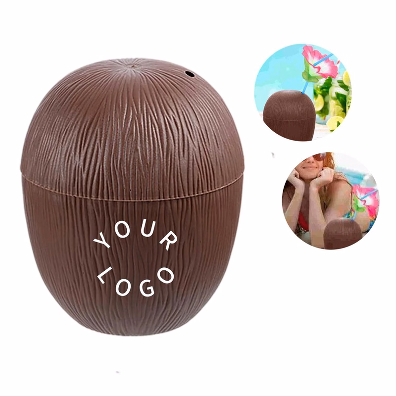 Tropical Coconut Cup with Twist-On Lid