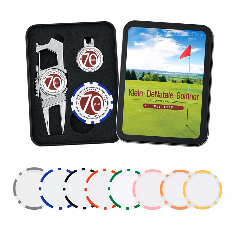 Golf n' Brew Divot Tool Set w/ Poker Chip
