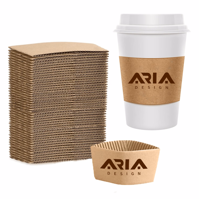 Custom-Made Premium Kraft Paper Cup Sleeves