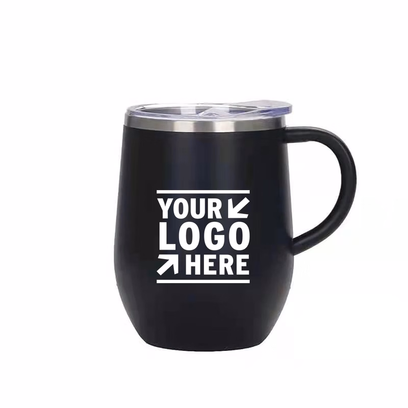 12Oz Stainless Steel Vacuum Insulated Wine Tumbler Handle