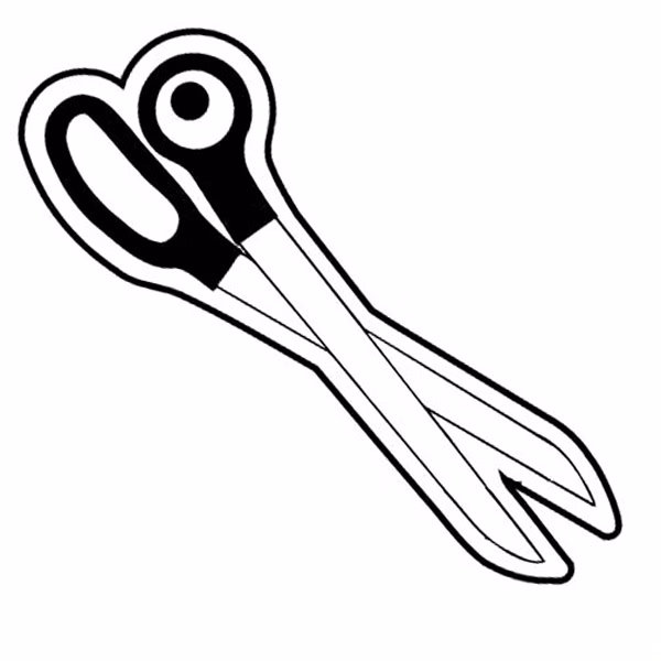 Scissors 2 Key Tag - Spot Color