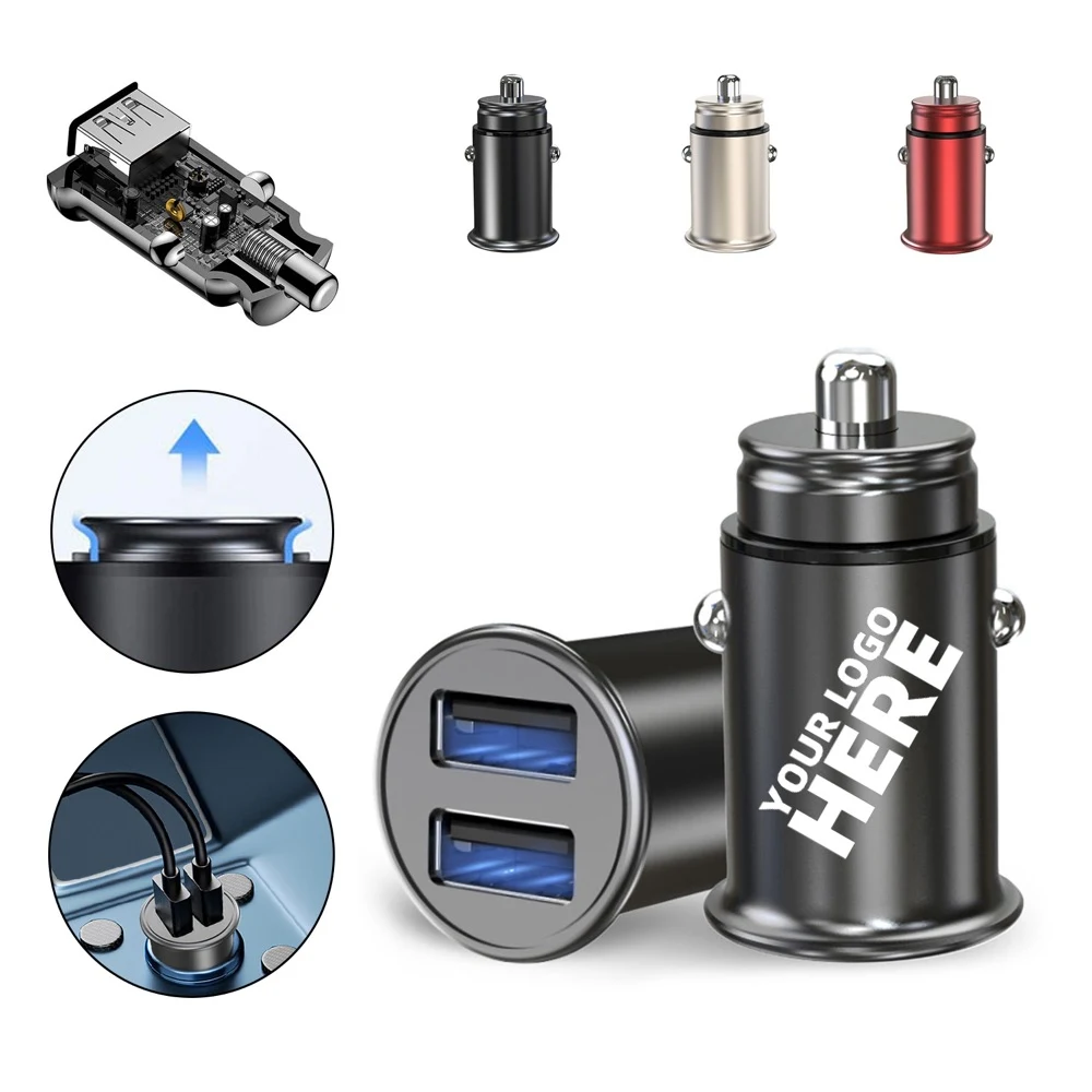 4.8A Dual Port Metal Car Charger 1