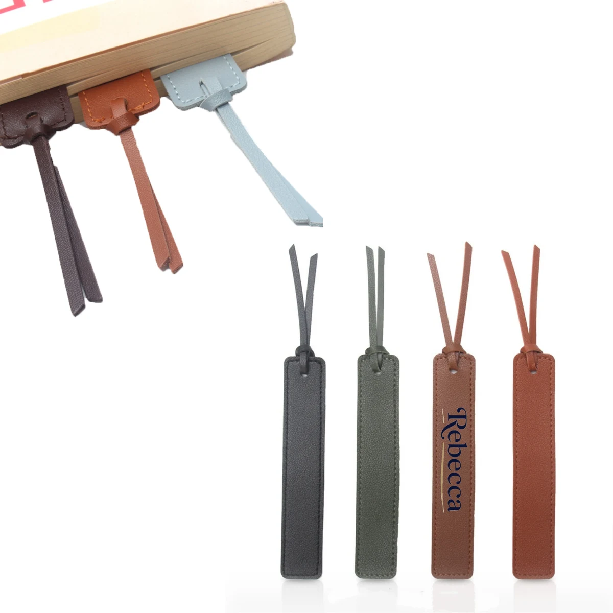 Customized portable PU leather bookmark 1