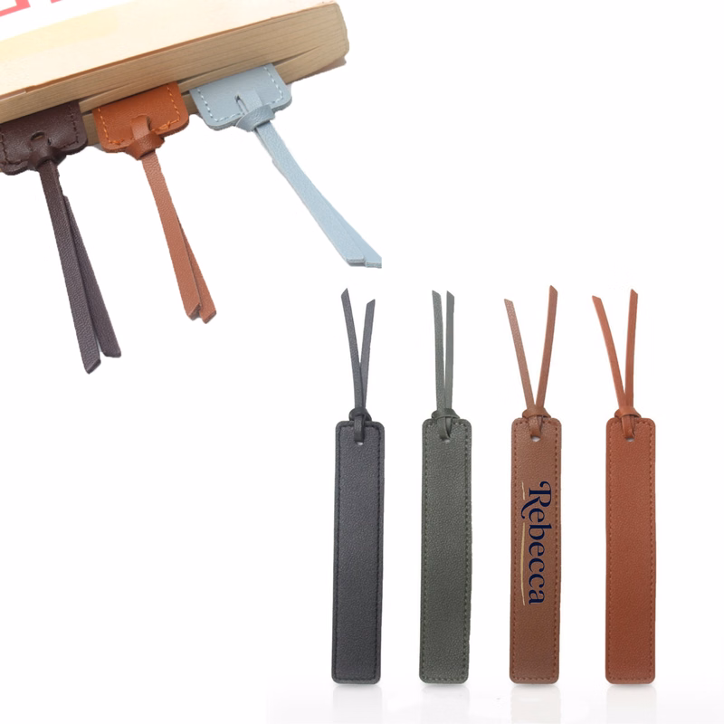Customized portable PU leather bookmark