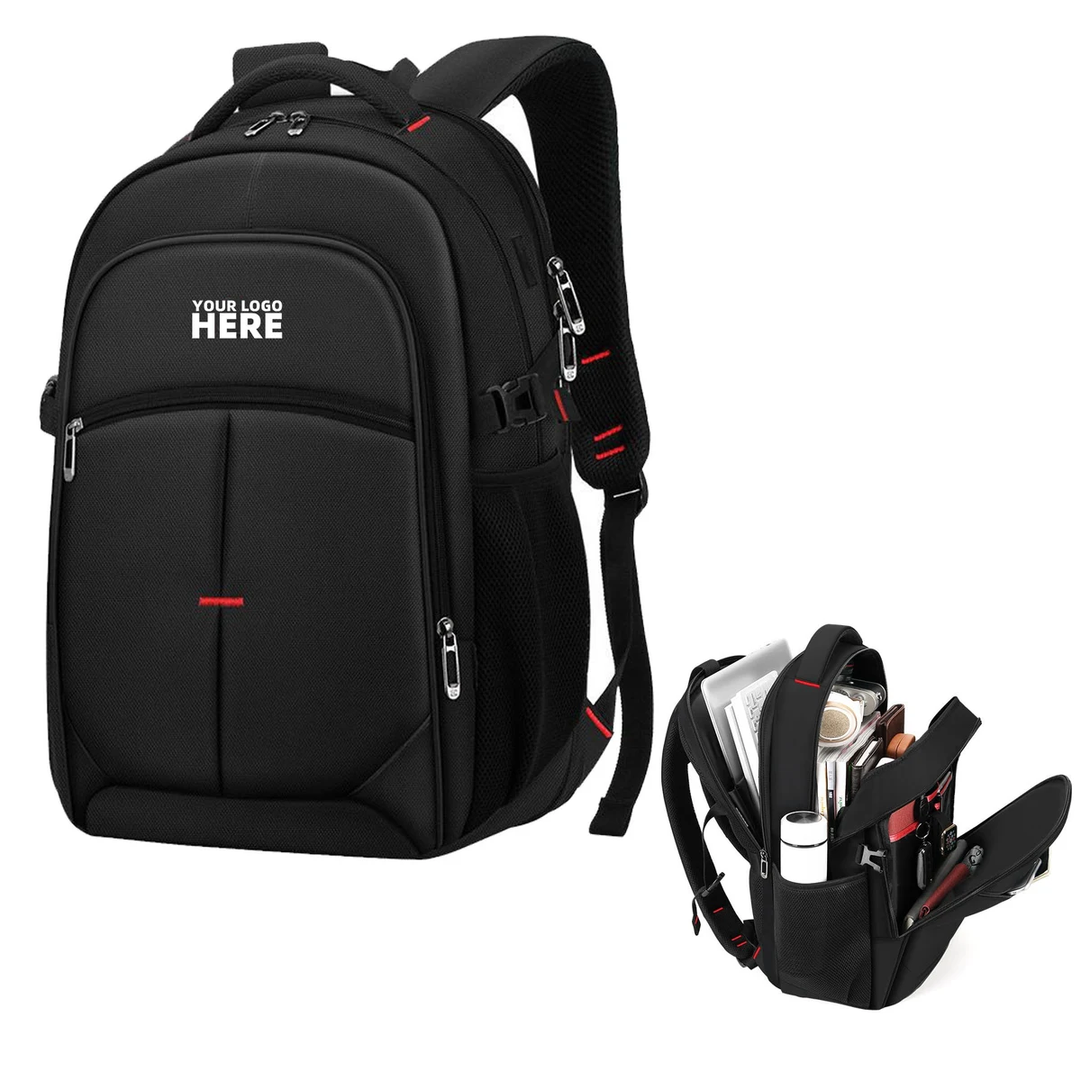 15.6In Travel Laptop Backpack With USB Charging Port 1