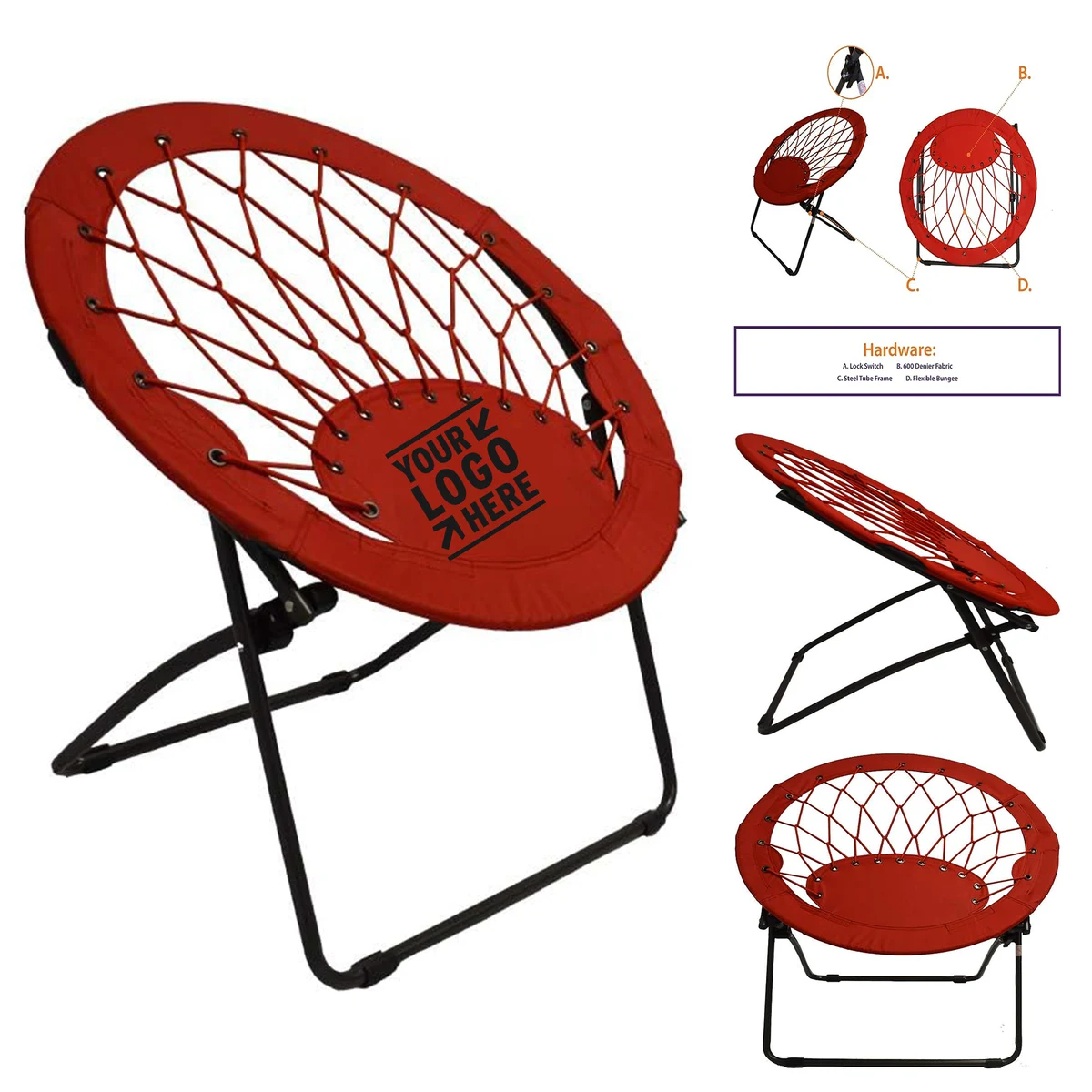 Portable Durable Folding Impact Bungee Chair 1