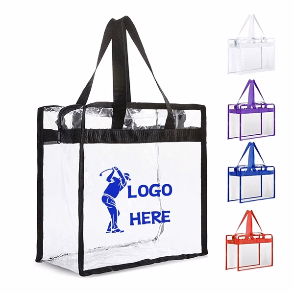 PVC Grocery Tote Bag Shopping Handbag Clear Beach Carrier
