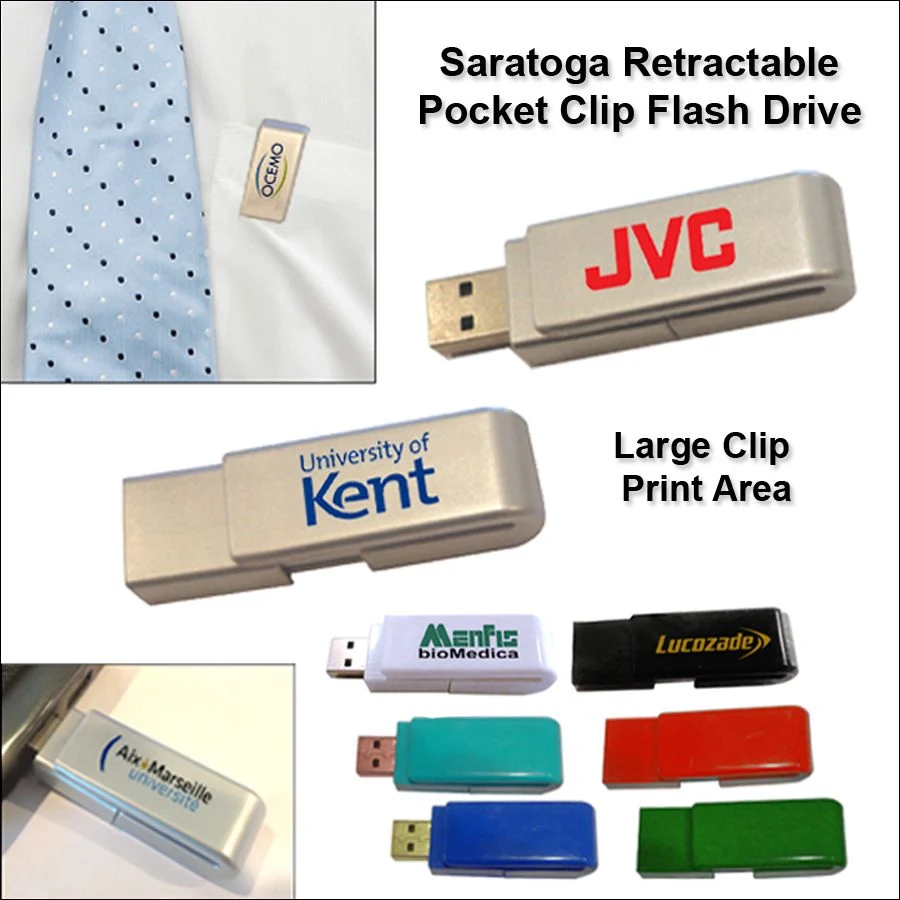 Saratoga Retractable Flash Drive / USB - 256 MB 1