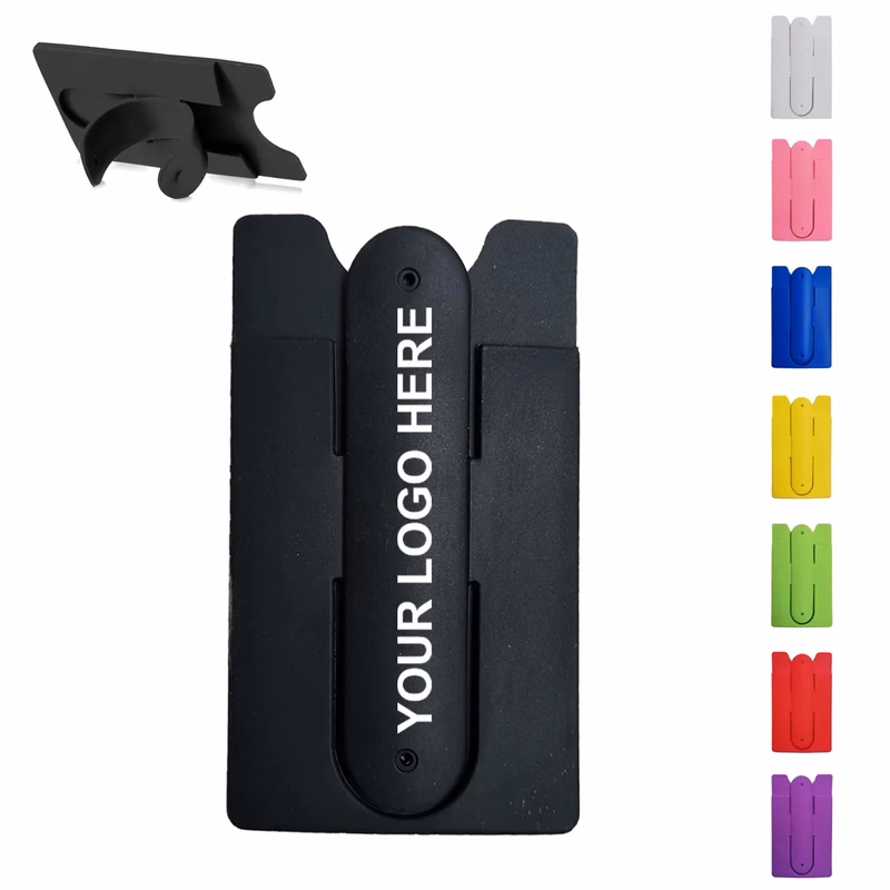 Sticky Phone Grip Stand With Card Holder