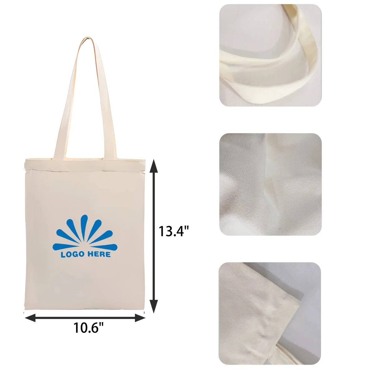 MOQ 50 PCS Monochrome Canvas Tote Bag, custom tote bag with logo imprint 1