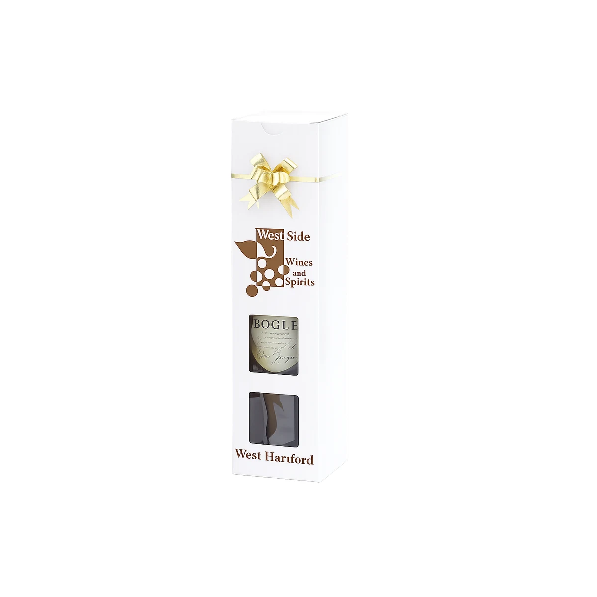 White Gloss One Piece Folding Wine Box 1