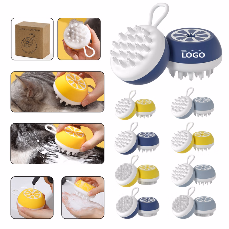 Silicone Pet Bath Massage Grooming Brush