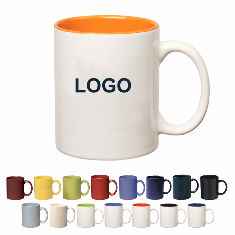 11 Oz. Colored Stoneware Mug w/C-Handle