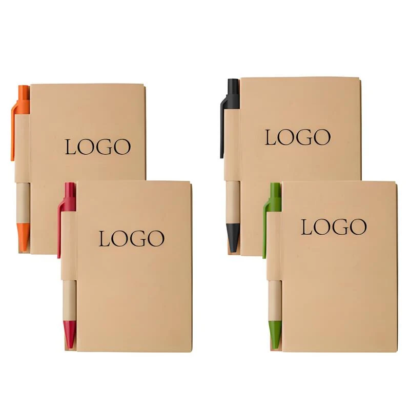 Classic A6 Notebook W/ Kraft Paper Cover & Pen 1