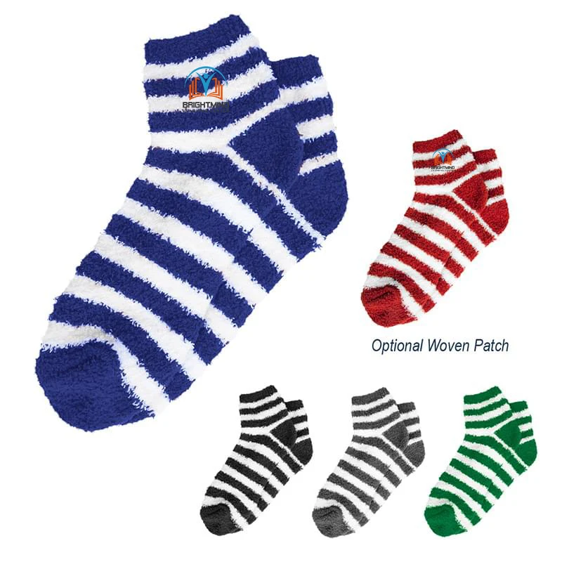 Fuzzy Stripe Socks 1