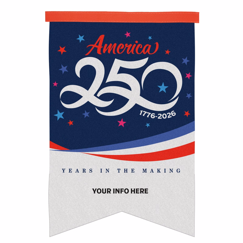 17" x 26" Commemorative Felt Banner, 250th Anniversary