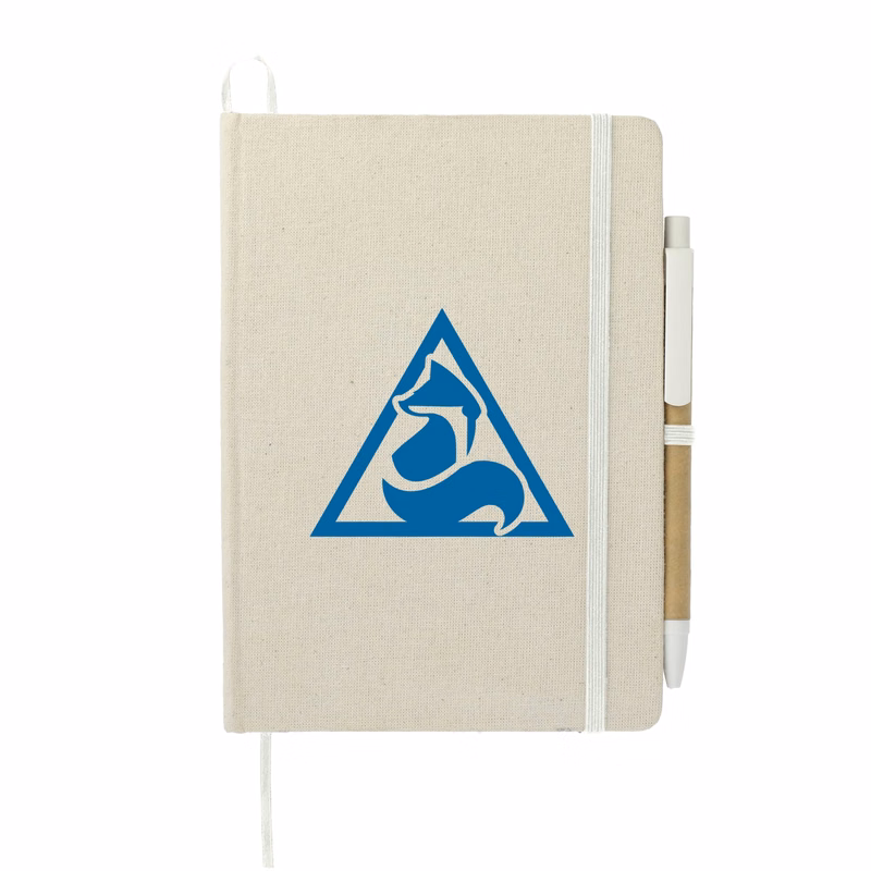 5" x 7" Organic Cotton Bound Notebook w/Pen