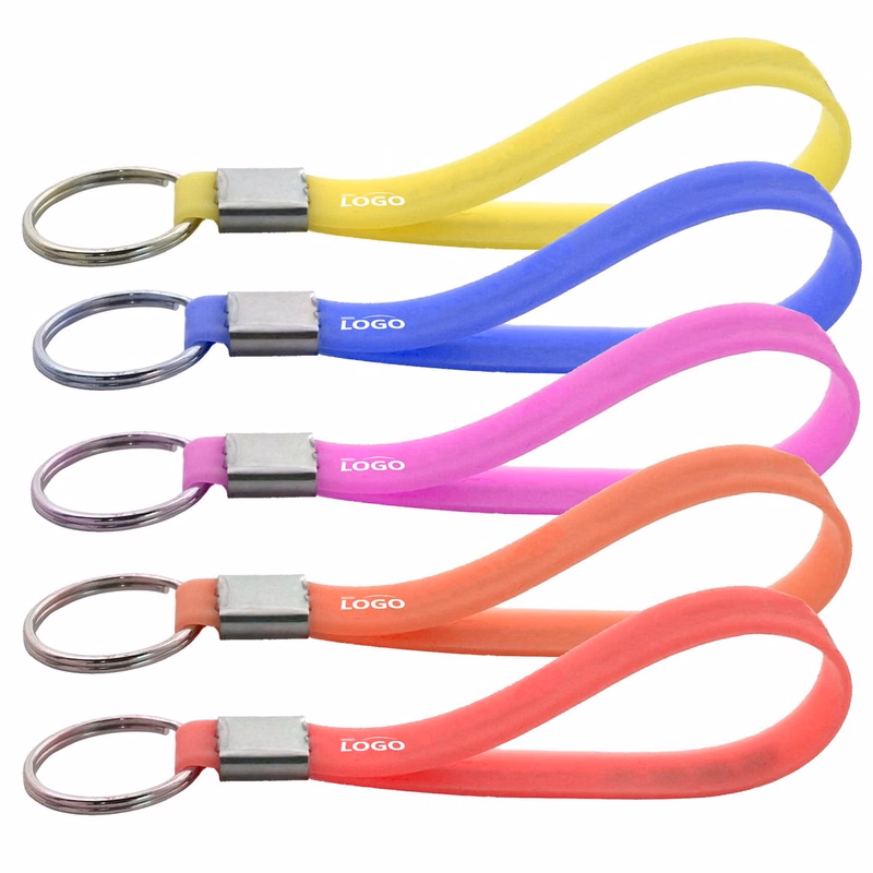 Colorful Silicone Wristband Keychain