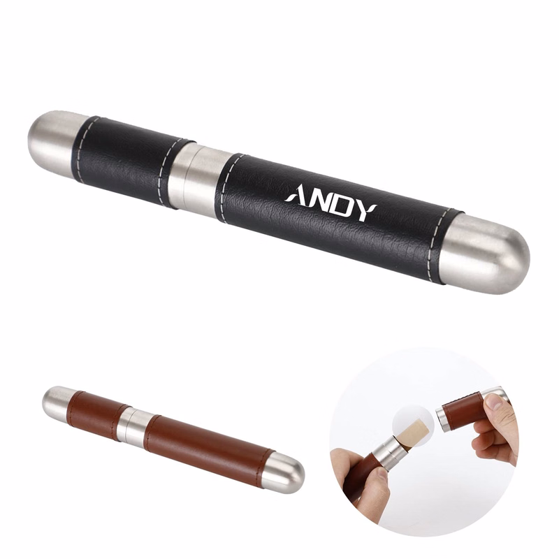 Leather Stainless Steel Cigar Tube