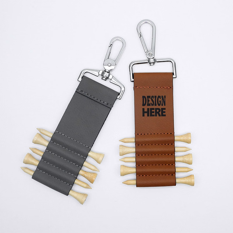 Golf Tee Clip Carrier With Metal Hook