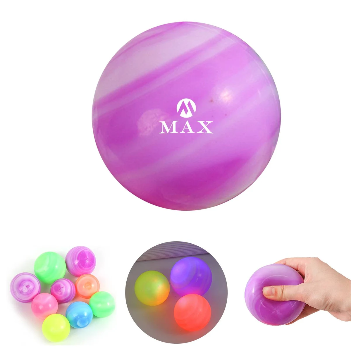 Galaxy Two Color TPR Flash Bouncy Balls 1