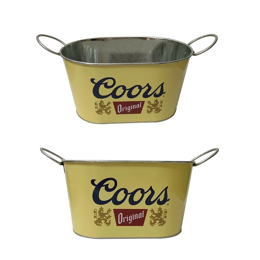 Tin Metal Beer Ice Bucket 1