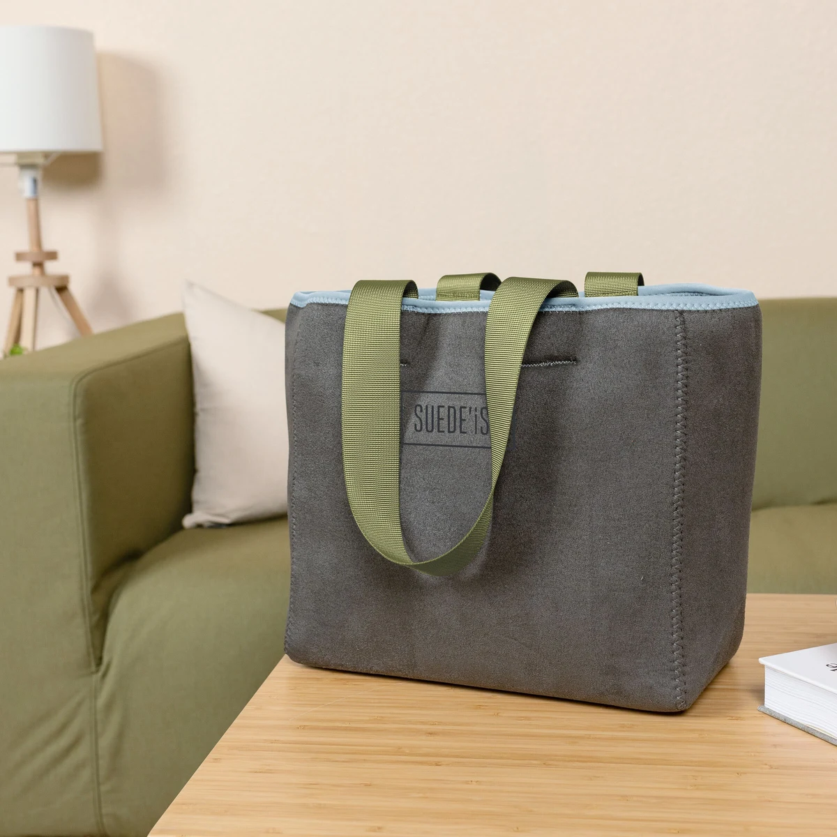 All Day Tote - Suede-Ish Neoprene - Small, custom tote bag with logo imprint 1