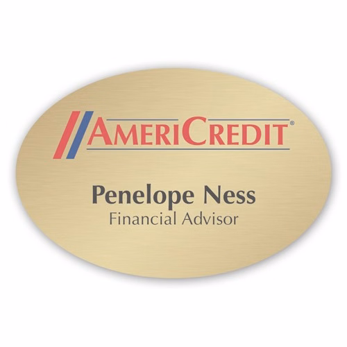 Laminated Personalized Name Badge (2"x3") Oval