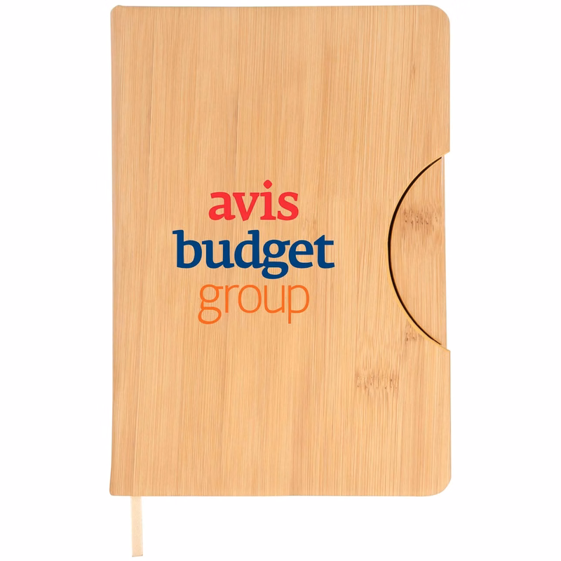 5.8x8.3 Maui Faux Bamboo Notebook with Phone Holder