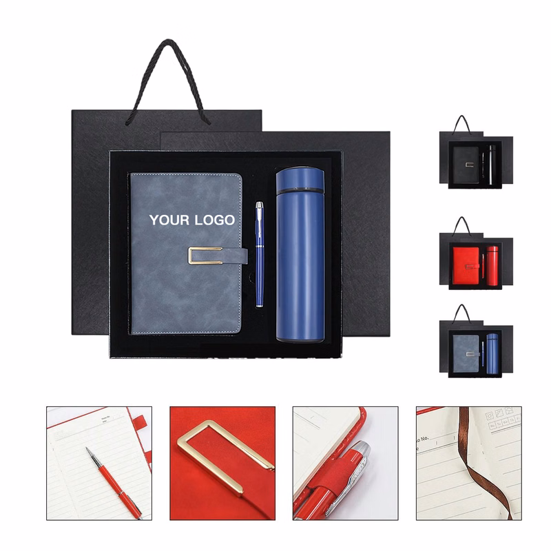 Office Gift Set with Vacuum Mug and Writing Tools