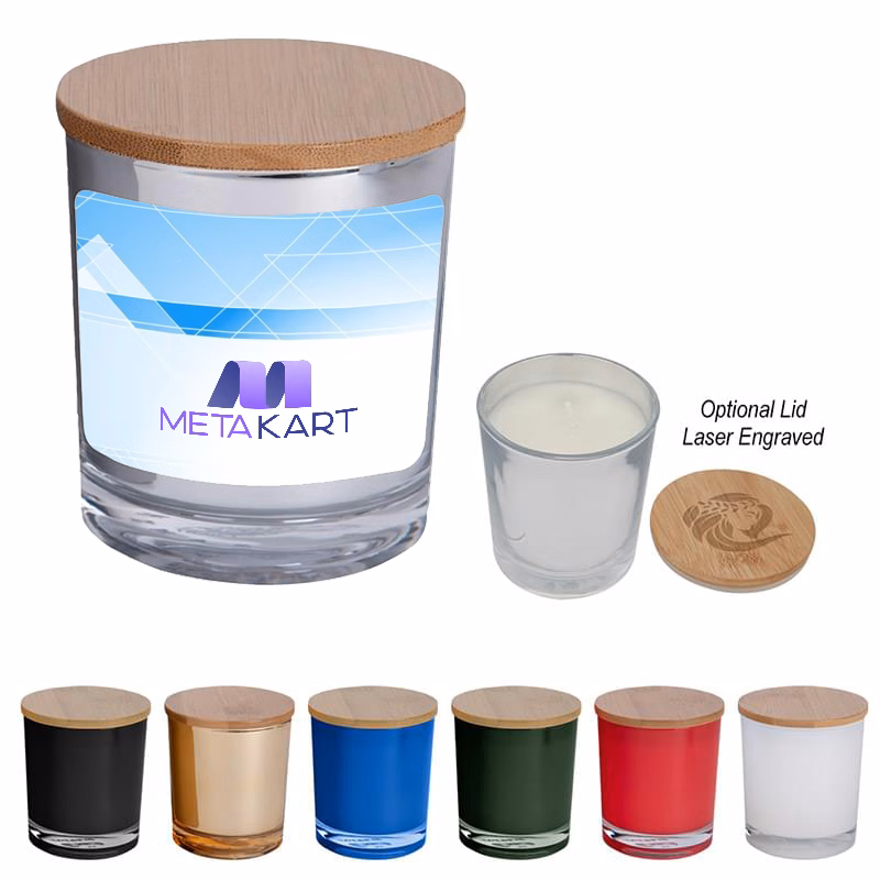 Bamboo Candle With Full Color Label